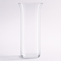Feather decanter, a thin-walled straight crystal cylinder with a flared lip