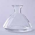 Wing carafe, a compact wide-shouldered crystal body with a short collared neck
